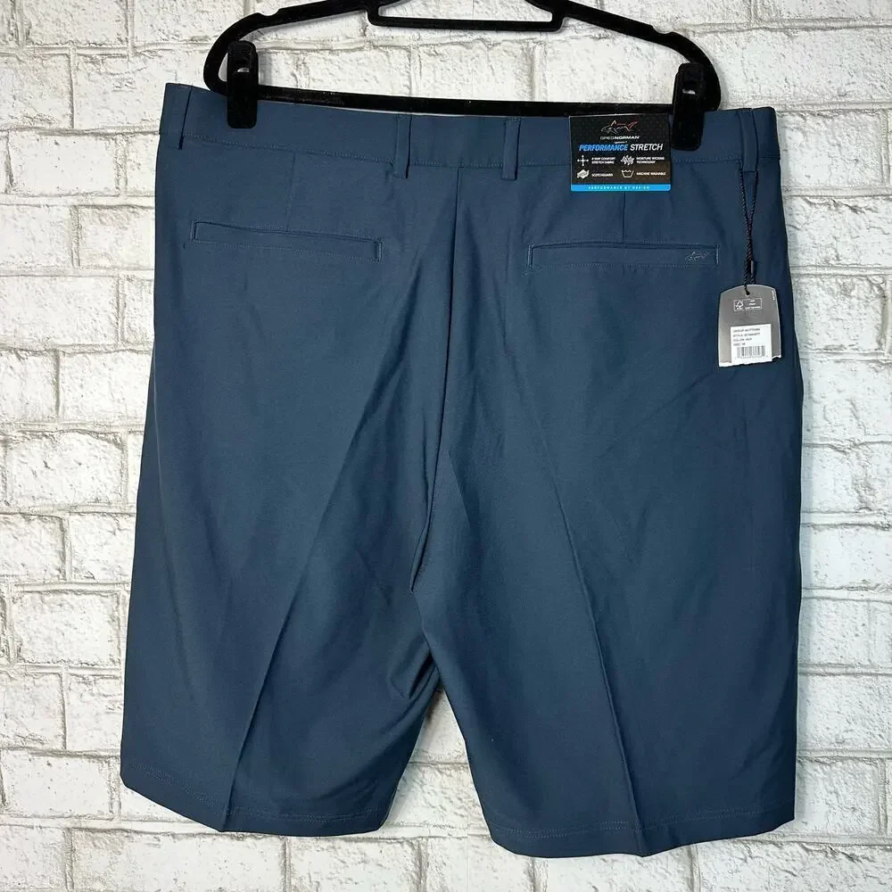 Greg Norman Shorts Gold Athletic Business Casual Performance Stretch Navy 38